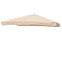 Ersatz-Bezug für Luxus-Ampelschirm MCW-A96 mit Flap, 3,5x3,5m Polyester 4kg Creme Bild 2