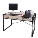 MCW Schreibtisch Industrial 120cm mit 2 Schubladen Eiche-Optik Bild 1
