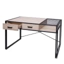 MCW Schreibtisch Industrial 120cm mit 2 Schubladen Eiche-Optik Bild 2