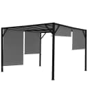 MCW Pergola Beja Terrassenüberdachung Grau Schiebedach 3x3m Bild 2
