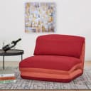 Schlafsessel MCW-E68 mit Schlaffunktion, Stoff orange/dunkelrot Bild 1