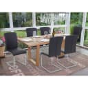 6er-Set Esszimmerstuhl MCW-F36 Freischwinger Kunstleder Schwarz Bild 1