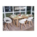 MCW 6er-Set Esszimmerstuhl Almada III Retro 50er Jahre Design Creme/Grau Bild 1