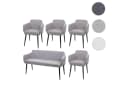 MCW Esszimmer-Set 5-tlg. Stuhl+Sitzbank grau Stoff Bild 4