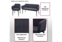 MCW Esszimmer-Set 5-tlg. Stuhl+Sitzbank grau Stoff Bild 5