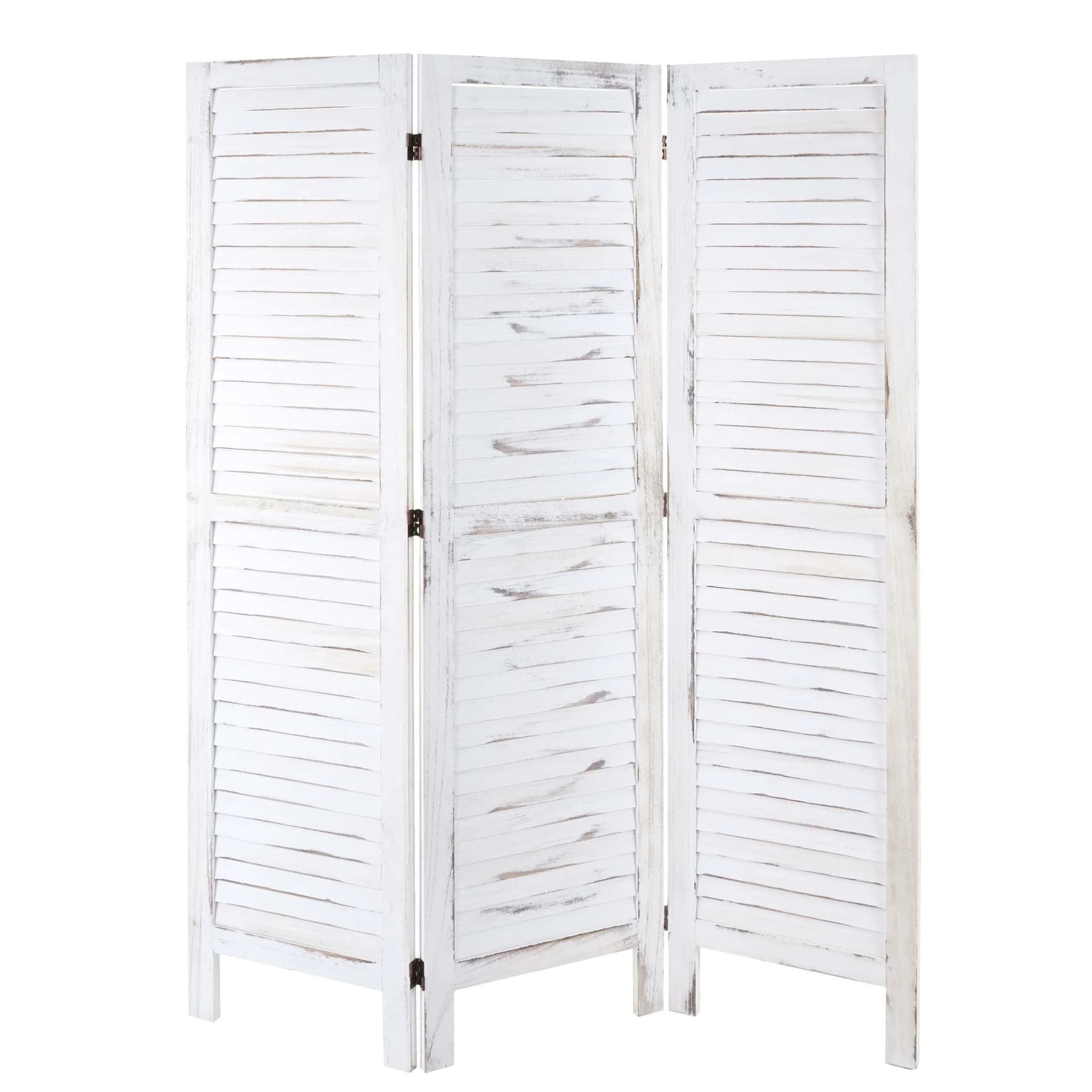 MCW Paravent 3-teilig Shabby-Look Weiß Raumteiler - Bild 2
