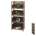 MCW Regal MCW-K86 Standregal klappbar 4 Ablagen Holz dunkelbraun Bild 1