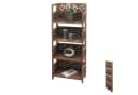 MCW Regal MCW-K86 Standregal klappbar 4 Ablagen Holz dunkelbraun Bild 3