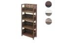 MCW Regal MCW-K86 Standregal klappbar 4 Ablagen Holz dunkelbraun Bild 4