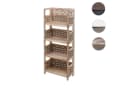 MCW-K86 Klappbares Wohnregal 4 Ablagen Braun Holz Bild 4