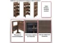 MCW-K86 Klappbares Wohnregal 4 Ablagen Braun Holz Bild 5