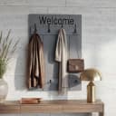 MCW Wandgarderobe Shabby-Look Grau-Blau 8 Haken Bild 1