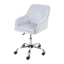 MCW Bürostuhl MCW-F82 Retro Design Samt Grau Bild 1