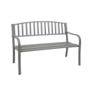 Gartenbank MCW-F43 2-Sitzer grau pulverbeschichteter Stahl Bild 2