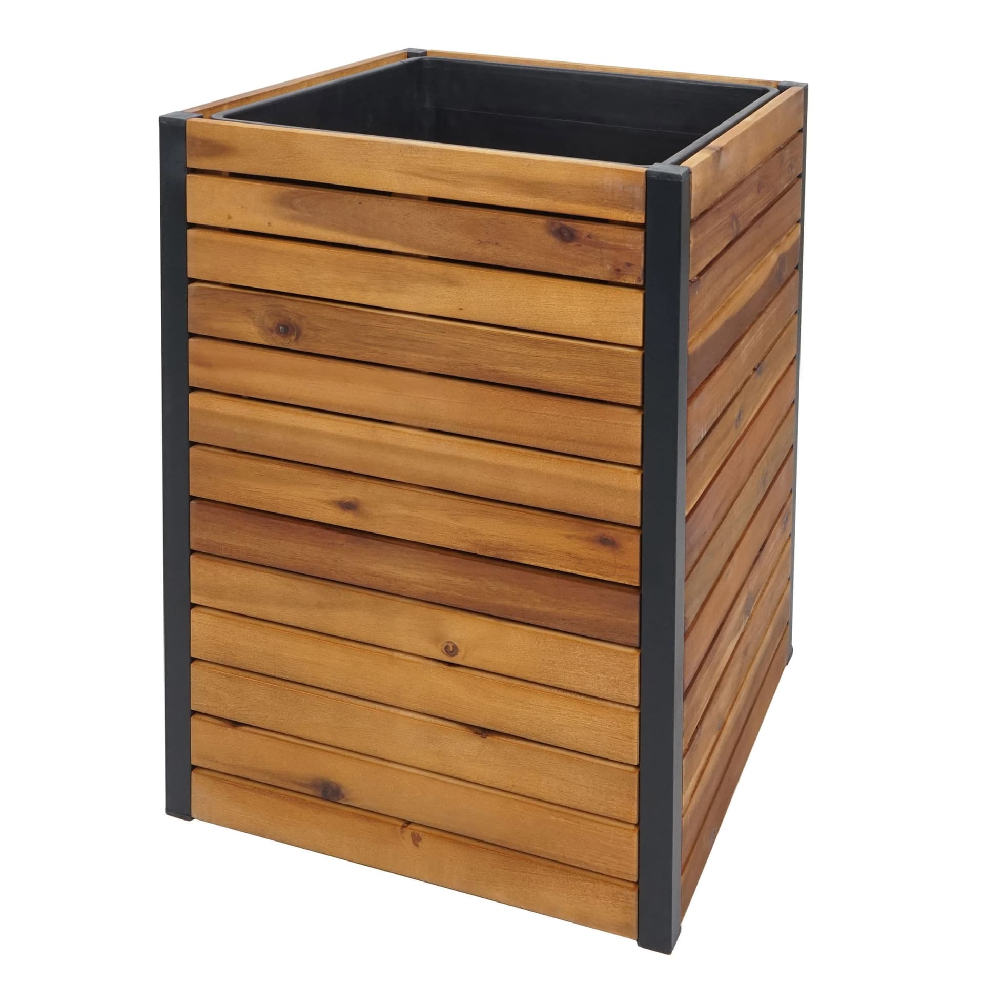 MCW Pflanzkasten Hochbeet Akazie Holz Aluminium Braun - Bild 2