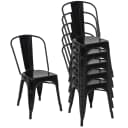 MCW 6er-Set Bistrostuhl Stapelbar Metall Schwarz Industriedesign Bild 2