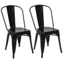 MCW 2er-Set Bistrostuhl Stapelbar Metall Schwarz Industriedesign Bild 1