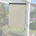 Vertikalmarkise MCW-F42 Sichtschutz Außenrollo Creme-Beige Bild 1