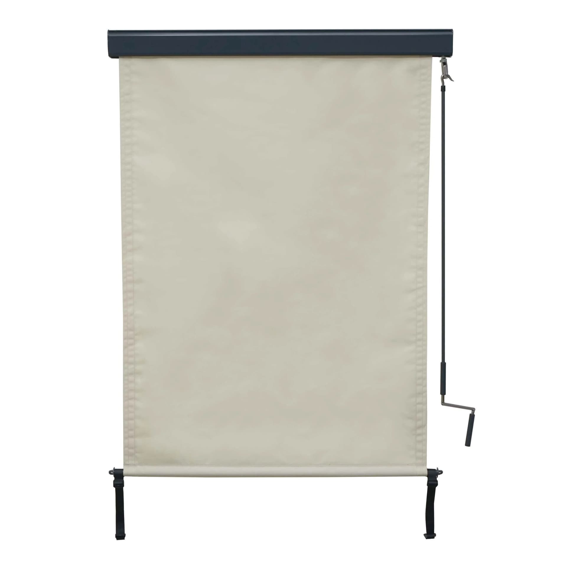 Vertikalmarkise MCW-F42 Sichtschutz Außenrollo Creme-Beige - Bild 2