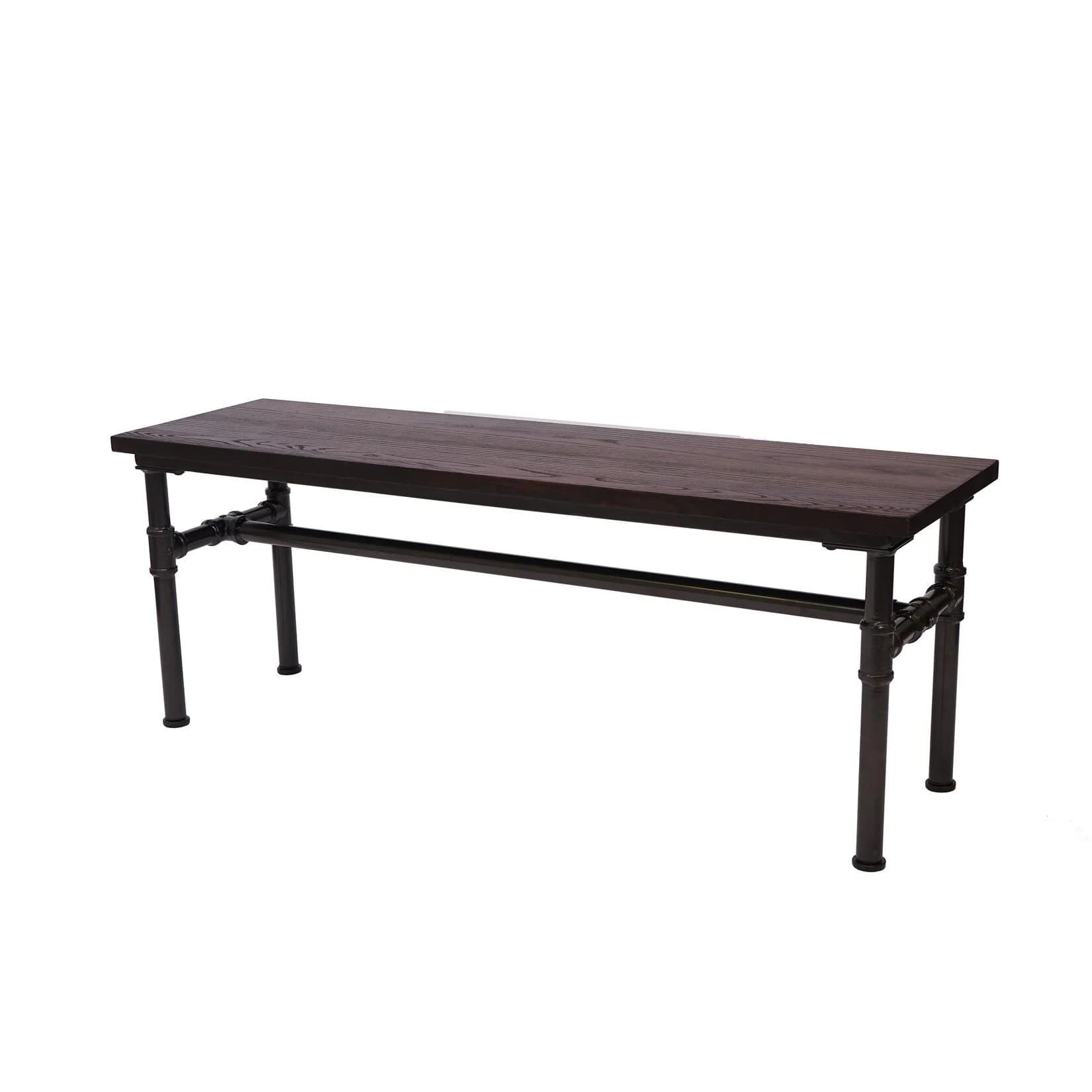 MCW Sitzbank H10b Ulmenholz Schwarz-Braun Industriedesign