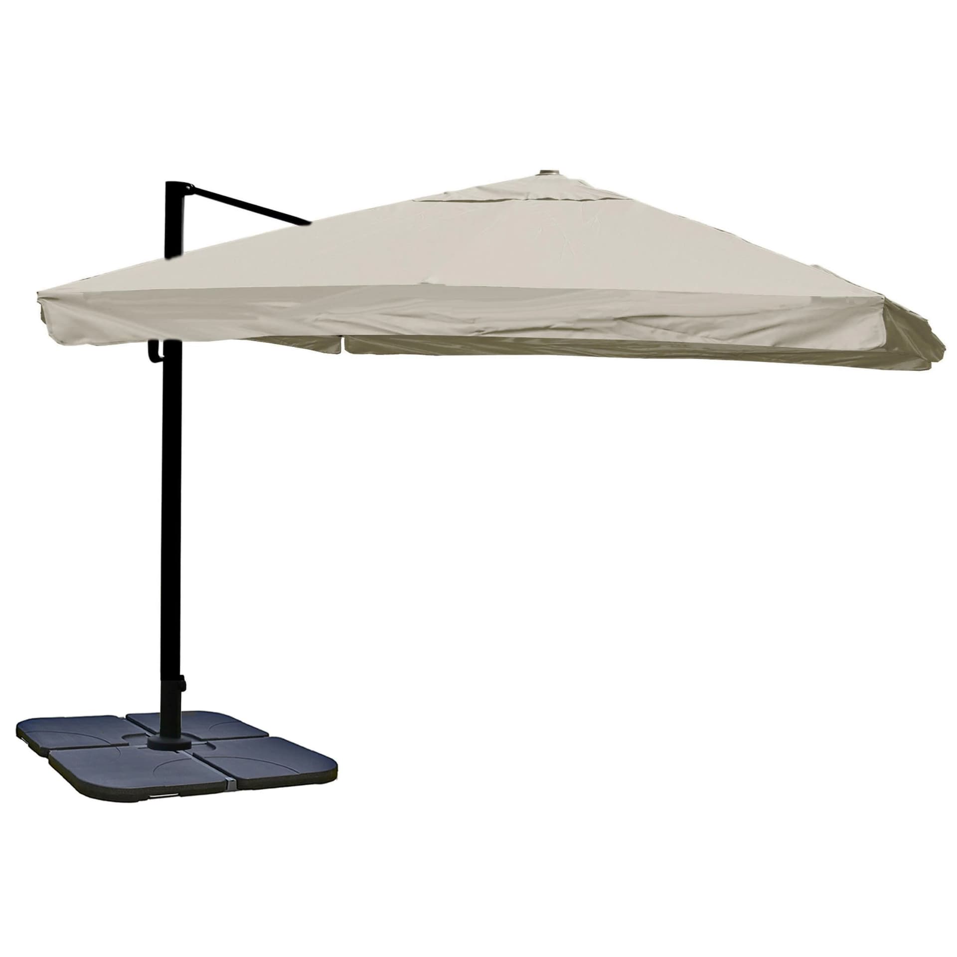 Gastronomie-Ampelschirm MCW-A96 Sonnenschirm 3x3m Polyester/Alu 23kg Creme-Grau - Bild 2