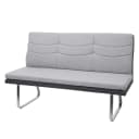 MCW Sitzbank 160cm Grau Stoff/Kunstleder Edelstahl Bild 2