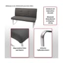 MCW Set 2x Esszimmerstuhl + Sitzbank Grau-Braun Stoff Edelstahl Bild 1
