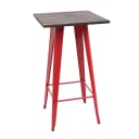 MCW Stehtisch MCW-A73 Rot Metall Holz Industriedesign Bild 2