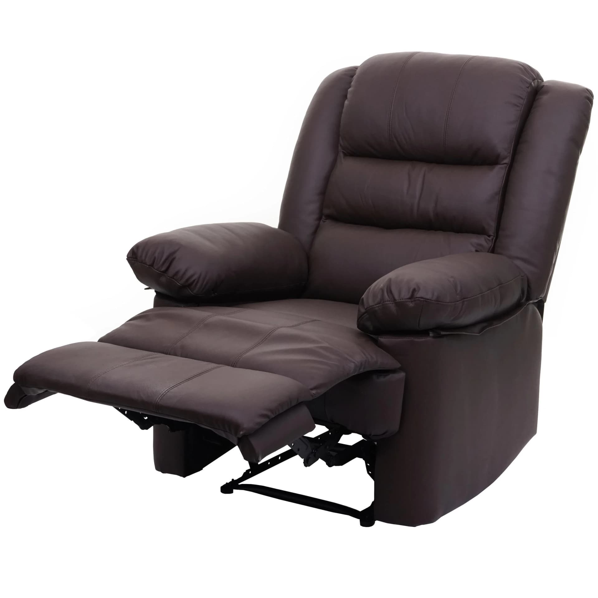 Fernsehsessel MCW-G15 Relaxsessel Liege Sessel Leder Kunstleder Braun - Bild 2