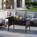 MCW Gartentisch MCW-G16 Poly-Rattan Glas Bild 1