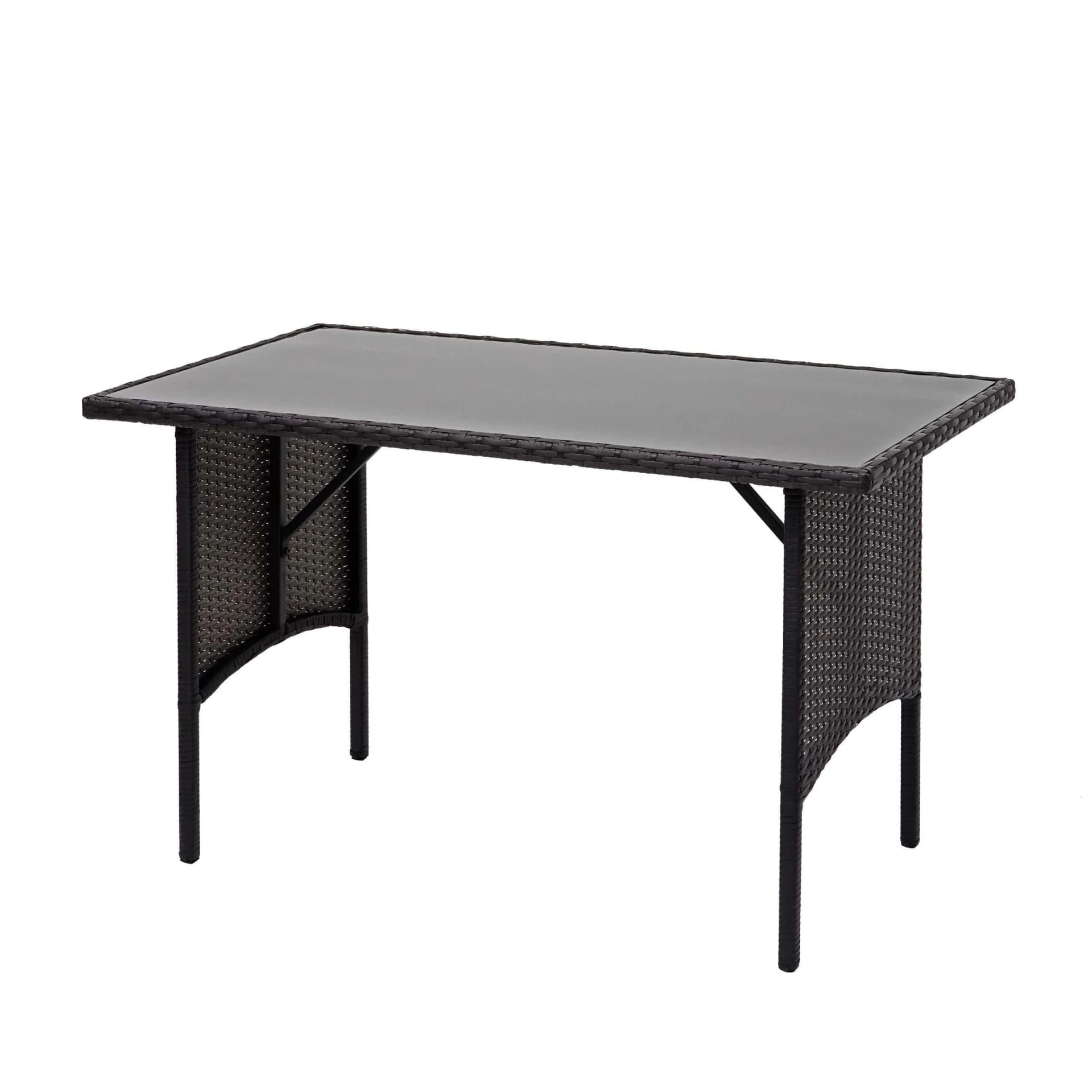 MCW Gartentisch MCW-G16 Poly-Rattan Glas - Bild 2