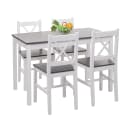 MCW Esszimmer-Set 5-tlg. Landhausstil Massivholz Weiß-Grau Bild 1