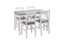 MCW Esszimmer-Set 5-tlg. Landhausstil Massivholz Weiß-Grau Bild 2