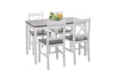 MCW Esszimmer-Set 5-tlg. Landhausstil Massivholz Weiß-Grau Bild 3