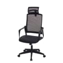 Bürostuhl MCW-J52 Drehstuhl mit Kopfstütze Kunstleder Schwarz Bild 2