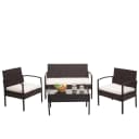 Poly-Rattan Garnitur MCW-F56, Balkon-/Garten-/Lounge-Set Sitzgruppe Braun Creme Bild 1