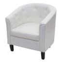 MCW Sessel Stafford T810 Loungesessel Chesterfield-Look Weiß Kunstleder Bild 2