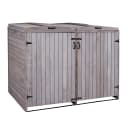 XL Mülltonnenverkleidung MCW-H74 - Holz anthrazit-grau Bild 2