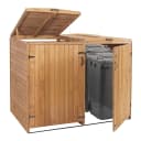MCW XL Mülltonnenbox 2er/4er braun Holzoptik Bild 1