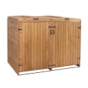 MCW XL Mülltonnenbox 2er/4er braun Holzoptik Bild 2