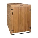 MCW Mülltonnenbox XL Braun Holz 1er-/2er-Verkleidung Bild 2