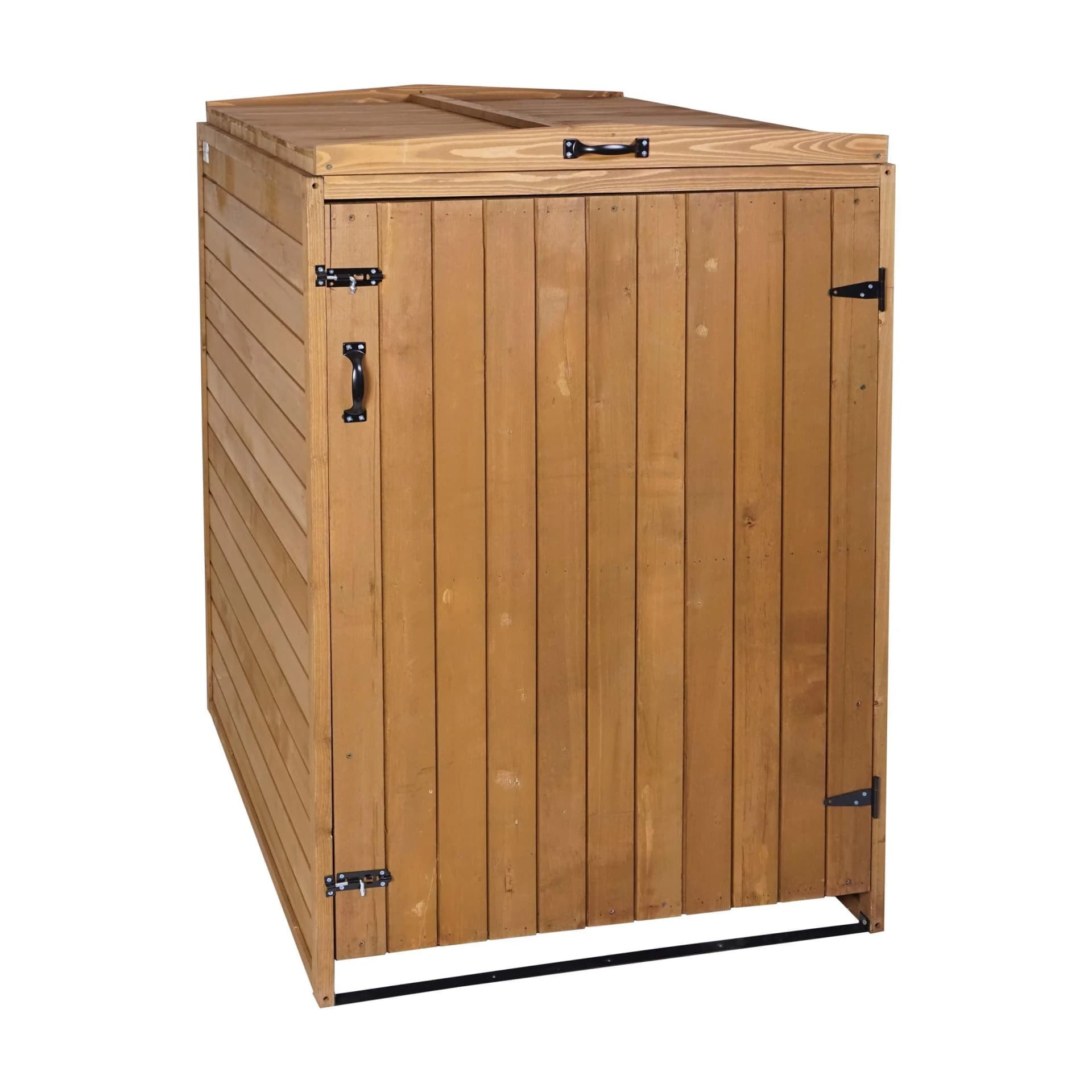 MCW Mülltonnenbox XL Braun Holz 1er-/2er-Verkleidung - Bild 2