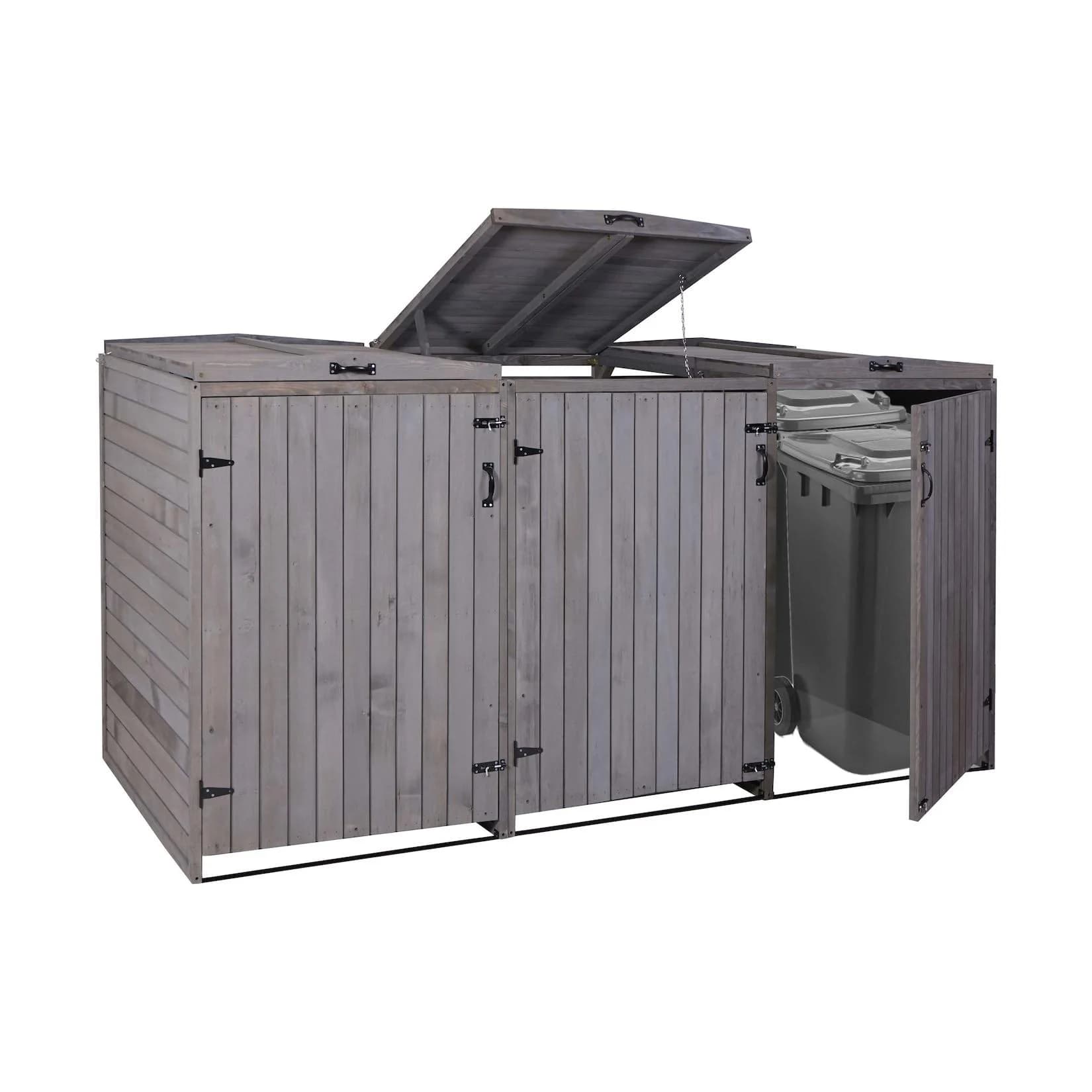 MCW XL Mülltonnenbox 3er/6er erweiterbar anthrazit-grau