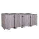 XL Mülltonnenbox 4er/8er - Anthrazit-grau - Holzverkleidung Bild 2