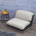 Schlafsessel MCW-E68 Relaxsessel mit Schlaffunktion Grau Stoff Bild 1