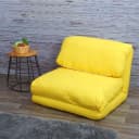 Schlafsessel MCW-E68 Gelb Stoff Klappfunktion Relaxsessel Bild 1