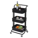 MCW Servierwagen MCW-C64 Schwarz mit Griff und Rollen Bild 1