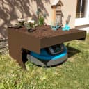MCW Mähroboter-Garage mit Pflanzkasten Metall Braun Bild 1