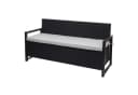 MCW Sitzbank MCW-F39 Poly-Rattan 3er Gartenbank mit Staufach Anthrazit Grau Bild 2