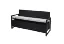 MCW Sitzbank MCW-F39 Poly-Rattan 3er Gartenbank mit Staufach Anthrazit Grau Bild 3